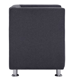 Fauteuil cube Gris foncé Tissu