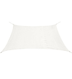 Voile de parasol PEHD Carré 3,6 x 3,6 m Blanc