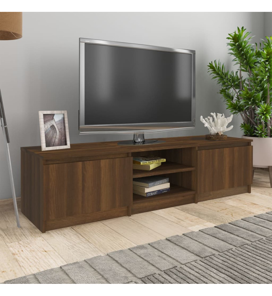 Meuble TV Chêne marron 140x40x35,5 cm Bois d'ingénierie