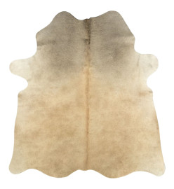 Tapis en peau de vache véritable 150 x 170 cm Beige