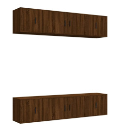 Ensemble de meubles TV 6 pcs Chêne marron Bois d'ingénierie