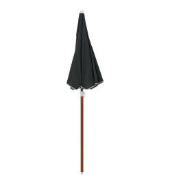 Parasol avec mât en acier 180 cm Anthracite