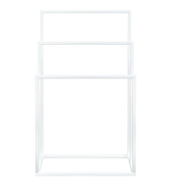 Porte-serviettes sur pied Blanc 48x24x79 cm Fer