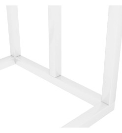 Porte-serviettes sur pied Blanc 48x24x79 cm Fer