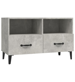 Meuble TV Gris béton 80x36x50 cm Bois d'ingénierie