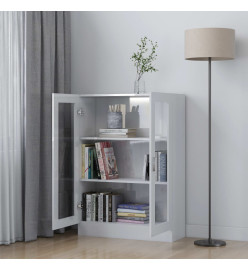 Armoire à vitrine Blanc brillant 82,5x30,5x115 cm Aggloméré