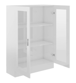 Armoire à vitrine Blanc brillant 82,5x30,5x115 cm Aggloméré