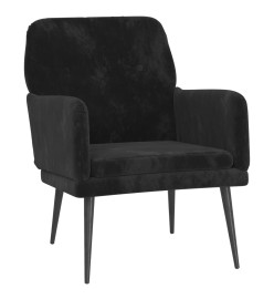 Fauteuil Noir 62x79x79 cm Velours