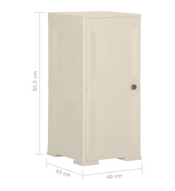 Armoire plastique 40x43x85,5 cm design bois glace à la vanille