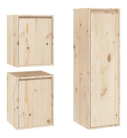 Meubles TV 3 pcs Bois massif de pin