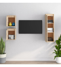 Meubles TV 3 pcs Bois massif de pin