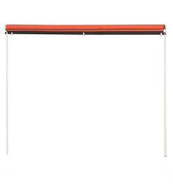 Auvent rétractable 250x150 cm Orange et marron