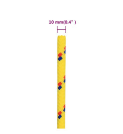 Corde de bateau Jaune 10 mm 50 m Polypropylène