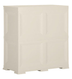 Armoire plastique 79x43x85,5 cm design bois glace à la vanille