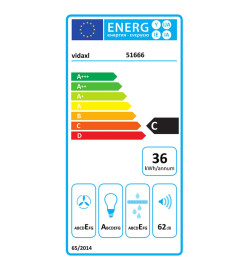 Hotte murale 90 cm Acier inoxydable et verre trempé Blanc