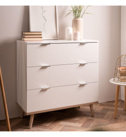 Finori Commode Göteborg 1 Blanc et chêne Sonoma