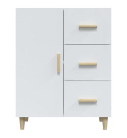 Buffet Blanc brillant 69,5x34x90 cm Bois d'ingénierie