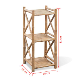 Etagère à 3 paliers en bambou