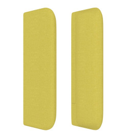 Tête de lit avec oreilles Vert 203x16x78/88 cm Tissu