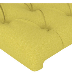 Tête de lit avec oreilles Vert 203x16x78/88 cm Tissu