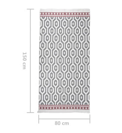 Tapis Gris 80x150 cm Coton