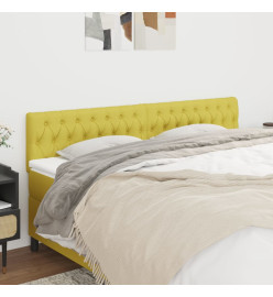 Têtes de lit 2 pcs Vert 100x7x78/88 cm Tissu