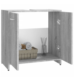 Armoire de bain Sonoma gris 60x33x60 cm Bois d'ingénierie