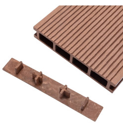 Embouts de terrasse 10 pcs Marron Plastique