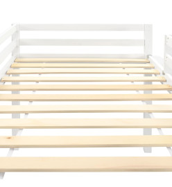 Lit mezzanine d'enfants toboggan et échelle bois pin 97x208 cm