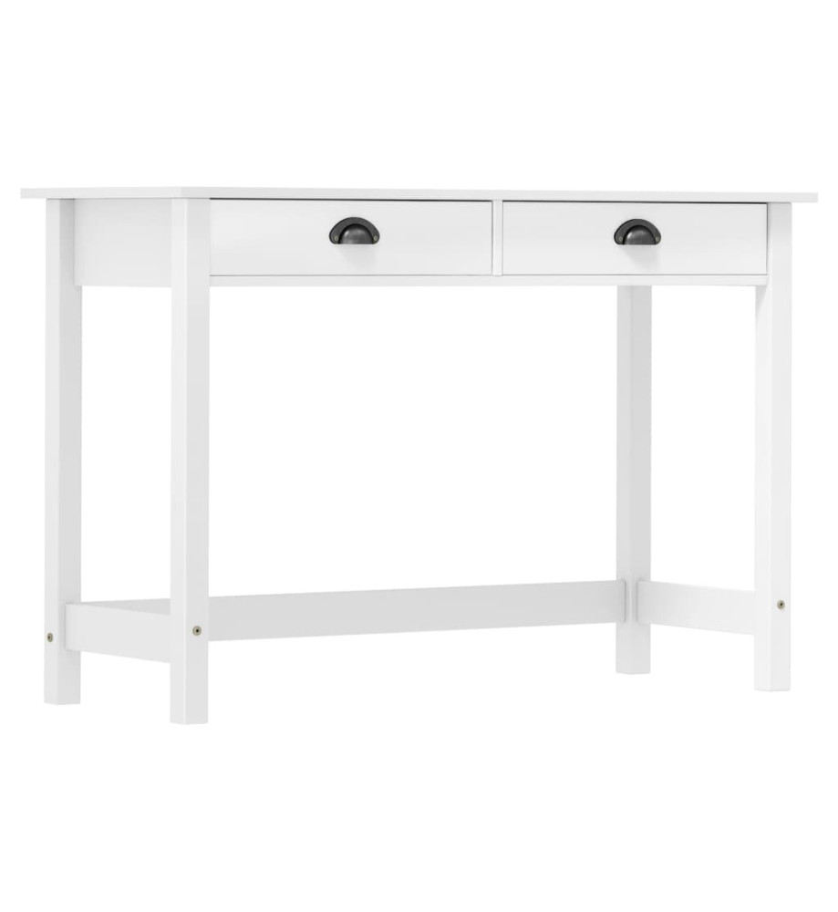 Table console Hill avec 2 tiroirs 110x45x74 cm Bois pin massif