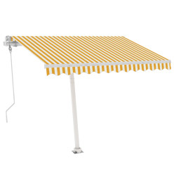 Auvent automatique sur pied 350x250 cm Jaune/Blanc