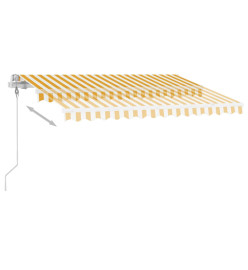 Auvent automatique sur pied 350x250 cm Jaune/Blanc