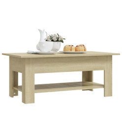 Table basse Chêne sonoma 102x55x42 cm Aggloméré