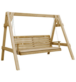 Balancelle de jardin Bois de pin imprégné 205x150x157 cm