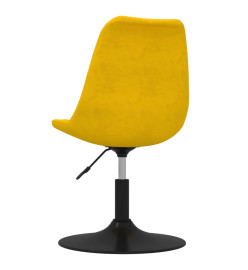 Chaises à dîner pivotantes 4 pcs Jaune Velours