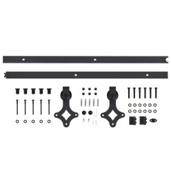 Porte coulissante avec kit de quincaillerie 90x210cm Pin massif