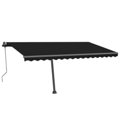 Auvent automatique et capteur de vent/LED 450x300 cm Anthracite