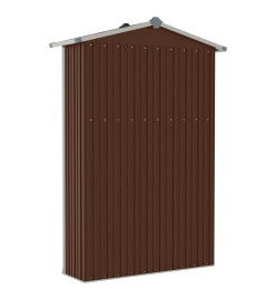 Abri de jardin Marron 116x45x175 cm Acier galvanisé