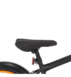 Vélo d'enfant avec porte-bagages avant 20 pouces Noir et orange