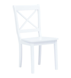 Chaises à manger lot de 2 blanc bois hévéa massif