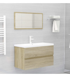 Ensemble de meubles de bain 2 pcs Chêne sonoma Aggloméré