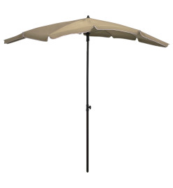 Parasol de jardin avec mât 200x130 cm Taupe