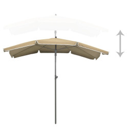 Parasol de jardin avec mât 200x130 cm Taupe