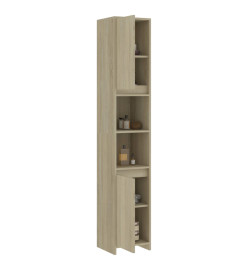 Armoire de salle de bain Chêne sonoma 30x30x183,5 cm Aggloméré