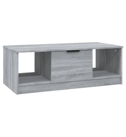 Table basse sonoma gris 102x50x36 cm bois d'ingénierie