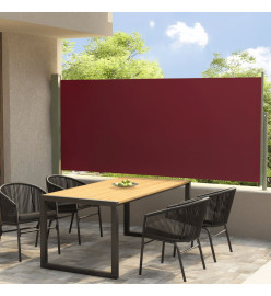 Auvent latéral rétractable de patio 140x300 cm Rouge