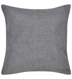 Housses de coussin 4 pcs Aspect de lin Anthracite 40x40 cm