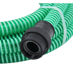 Tuyau d'aspiration avec raccords en PVC vert 1" 4 m PVC