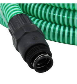 Tuyau d'aspiration avec raccords en PVC vert 1" 4 m PVC