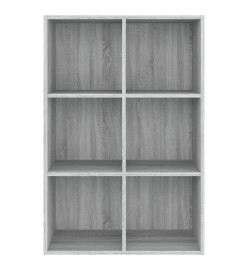 Bibliothèque/Buffet Sonoma gris 66x30x98 cm Bois d'ingénierie